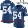 Blue Home Embroidered Andrew Jackson Indianapolis Colts #54 Stitched Jersey