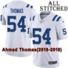 White Embroidered Ahmad Thomas Indianapolis Colts #54 Stitched Jersey