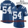 Blue Home Embroidered Donnel Thompson Indianapolis Colts #54 Stitched Jersey