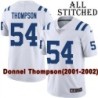 White Embroidered Donnel Thompson Indianapolis Colts #54 Stitched Jersey