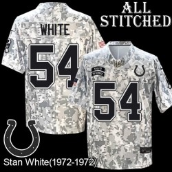 Camo Embroidered Stan White Indianapolis Colts #54 Stitched Jersey