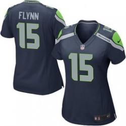 FLYNN Seattle #15 Womens Football Jersey - Matt Flynn Womens Football Jersey (Dark Blue)_Free Shipping