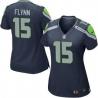 FLYNN Seattle #15 Womens Football Jersey - Matt Flynn Womens Football Jersey (Dark Blue)_Free Shipping