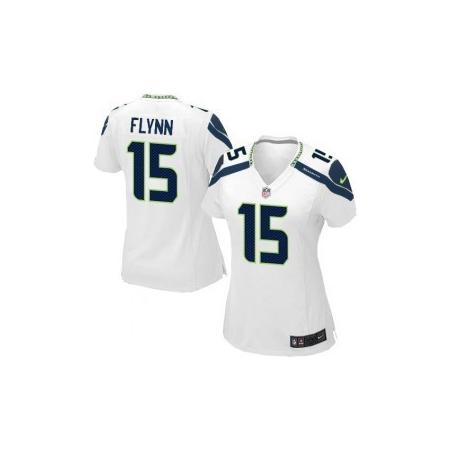 FLYNN Seattle #15 Womens Football Jersey - Matt Flynn Womens Football Jersey (White)_Free Shipping