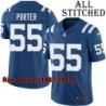 Blue Home Embroidered Ron Porter Indianapolis Colts #55 Stitched Jersey