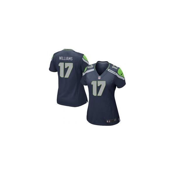 WILLIAMS Seattle #17 Womens Football Jersey - Mike Williams Womens Football Jersey (Dark Blue)_Free Shipping