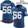Blue Home Embroidered Ed Grimsley Indianapolis Colts #56 Stitched Jersey