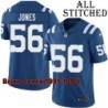 Blue Home Embroidered Brian Jones Indianapolis Colts #56 Stitched Jersey