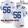 White Embroidered Ray May Indianapolis Colts #56 Stitched Jersey