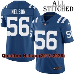 Blue Home Embroidered Quenton Nelson Indianapolis Colts #56 Stitched Jersey
