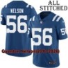 Blue Home Embroidered Quenton Nelson Indianapolis Colts #56 Stitched Jersey