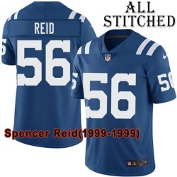 Blue Home Embroidered Spencer Reid Indianapolis Colts #56 Stitched Jersey