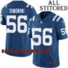 Blue Home Embroidered Ed Simonini Indianapolis Colts #56 Stitched Jersey