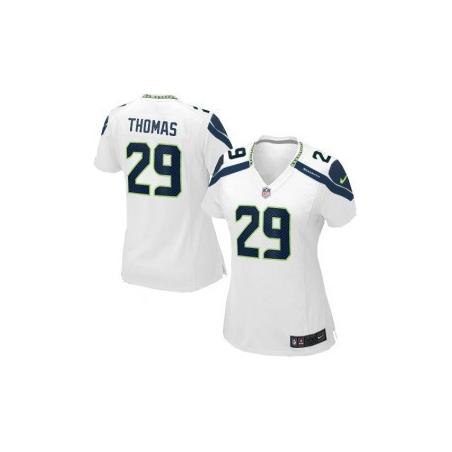 THOMAS Seattle #29 Womens Football Jersey - Earl Thomas Womens Football Jersey (White)_Free Shipping