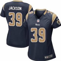 JACKSON St Louis #39 Womens Football Jersey - Steven Jackson Womens Football Jersey (Blue)_Free Shipping