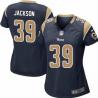 JACKSON St Louis #39 Womens Football Jersey - Steven Jackson Womens Football Jersey (Blue)_Free Shipping