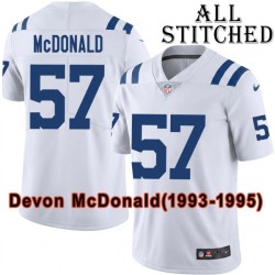 White Embroidered Devon McDonald Indianapolis Colts #57 Stitched Jersey