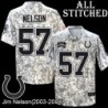 Camo Embroidered Jim Nelson Indianapolis Colts #57 Stitched Jersey