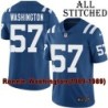 Blue Home Embroidered Ronnie Washington Indianapolis Colts #57 Stitched Jersey