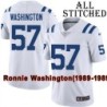 White Embroidered Ronnie Washington Indianapolis Colts #57 Stitched Jersey