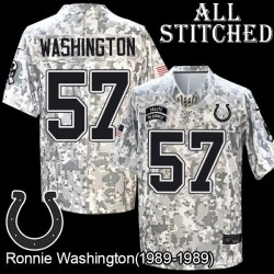Camo Embroidered Ronnie Washington Indianapolis Colts #57 Stitched Jersey