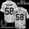 Camo Embroidered Tarell Basham Indianapolis Colts #58 Stitched Jersey