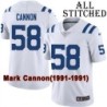 White Embroidered Mark Cannon Indianapolis Colts #58 Stitched Jersey