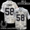Camo Embroidered Orlando Lowry Indianapolis Colts #58 Stitched Jersey