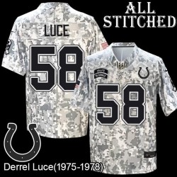 Camo Embroidered Derrel Luce Indianapolis Colts #58 Stitched Jersey