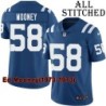 Blue Home Embroidered Ed Mooney Indianapolis Colts #58 Stitched Jersey