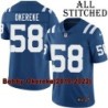 Blue Home Embroidered Bobby Okereke Indianapolis Colts #58 Stitched Jersey