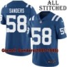 Blue Home Embroidered Glenell Sanders Indianapolis Colts #58 Stitched Jersey
