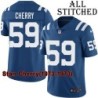 Blue Home Embroidered Stan Cherry Indianapolis Colts #59 Stitched Jersey