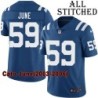 Blue Home Embroidered Cato June Indianapolis Colts #59 Stitched Jersey