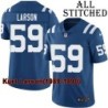 Blue Home Embroidered Kurt Larson Indianapolis Colts #59 Stitched Jersey