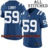 Blue Home Embroidered Orlando Lowry Indianapolis Colts #59 Stitched Jersey