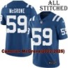Blue Home Embroidered Cameron McGrone Indianapolis Colts #59 Stitched Jersey