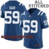 Blue Home Embroidered Brad Saar Indianapolis Colts #59 Stitched Jersey
