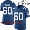 Blue Home Embroidered Mark Boggs Indianapolis Colts #60 Stitched Jersey