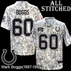 Camo Embroidered Mark Boggs Indianapolis Colts #60 Stitched Jersey
