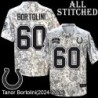 Camo Embroidered Tanor Bortolini Indianapolis Colts #60 Stitched Jersey