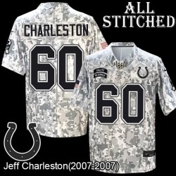 Camo Embroidered Jeff Charleston Indianapolis Colts #60 Stitched Jersey
