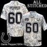 Camo Embroidered Gene Pepper Indianapolis Colts #60 Stitched Jersey