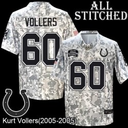 Camo Embroidered Kurt Vollers Indianapolis Colts #60 Stitched Jersey