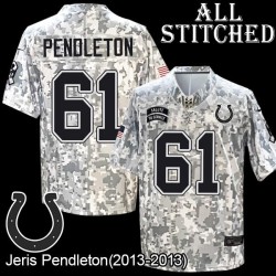 Camo Embroidered Jeris Pendleton Indianapolis Colts #61 Stitched Jersey