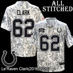 Camo Embroidered Le'Raven Clark Indianapolis Colts #62 Stitched Jersey