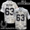 Camo Embroidered Austin Blythe Indianapolis Colts #63 Stitched Jersey