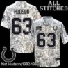 Camo Embroidered Nat Hudson Indianapolis Colts #63 Stitched Jersey