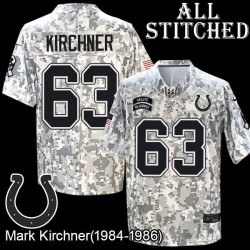 Camo Embroidered Mark Kirchner Indianapolis Colts #63 Stitched Jersey