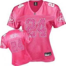 REVIS NY-Jet #24 Womens Football Jersey - Darrelle Revis Womens Football Jersey (Pink)_Free Shipping